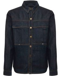 Giuliano Galiano - Matt Denim Shirt - Lyst