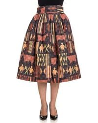 Stella Jean - Flared Skirt - Lyst