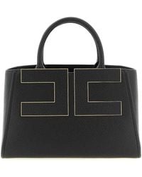 Elisabetta Franchi - Maxi Logo Shopping Bag - Lyst