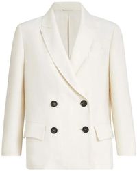 Brunello Cucinelli - Double-Breasted Jacket - Lyst