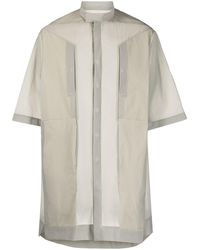 Rick Owens - Semi-Sheer Short-Sleeve Shirt - Lyst