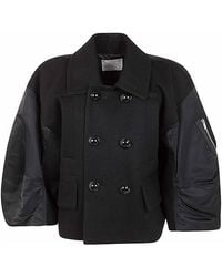 Sacai - Wool Twill Casual Jacket - Lyst