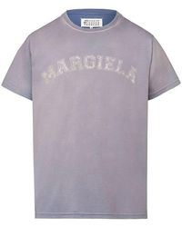 Maison Margiela - Logo-print Cotton Crewneck T-shirt - Lyst
