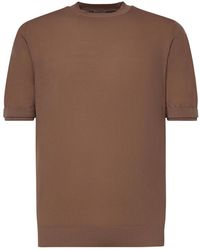 Eleventy - Cotton Crew-Neck Jumper - Lyst