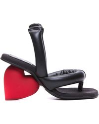 Yume Yume - Heeled Leather Sandals With Heart Detail - Lyst