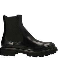 Alexander McQueen - Chelsea Leather Ankle Boots - Lyst
