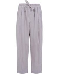 Ziggy Chen - Thin Stripe Drawstring Trousers - Lyst