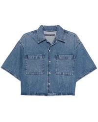 Alexander Wang - Denim Crop Shirt - Lyst
