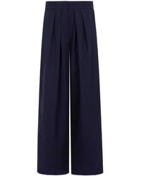 Balmain - High Waist Grain De Poudre Tailored Pants - Lyst