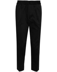 Ami Paris - Elasticated-waist Cropped Trousers - Lyst