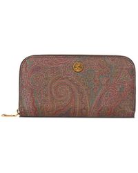 Etro - Arnica Paisley Jacquard Zip-Around Wallet - Lyst