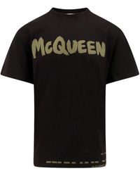 Alexander McQueen - Mcqueen Graffiti Organic Cotton T-shirt - Lyst