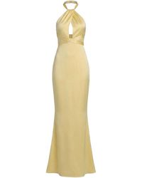 retroféte - Long Dress Featuring A High Neck - Lyst