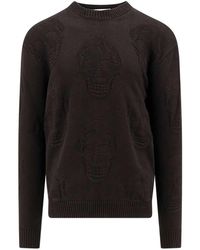Alexander McQueen - Cotton Sweater With Skull Motif - Lyst