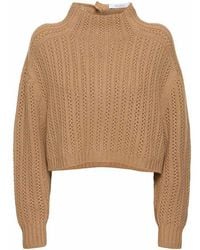 Max Mara - Wool And Cashmere Crop Sweater - Lyst