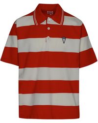 KENZO - Striped Cotton Polo Shirt - Lyst