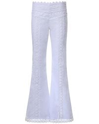 Charo Ruiz - Vianora Cotton Voile And Lace Pants - Lyst