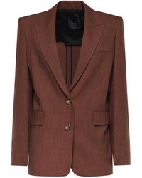 Pinko - Single-Breasted Jacket With A Rustic Look - Lyst