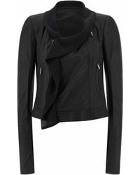 Rick Owens - Scarf Biker Jacket - Lyst
