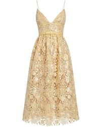 retroféte - Structured Midi Dress With A V-Neck - Lyst
