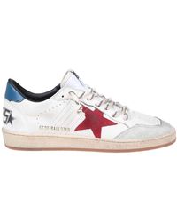 Golden Goose - Ballstar Sneakers In Leather And Suede - Lyst
