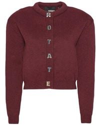 ROTATE BIRGER CHRISTENSEN - Cardigan With Letters - Lyst