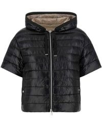 Herno - Reversible Short-Sleeved Down Jacket - Lyst