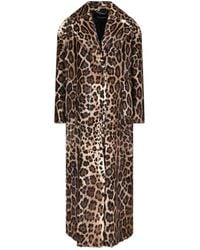Dolce & Gabbana - Double-Breasted Goatskin Coat - Lyst