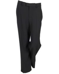 Ann Demeulemeester - Cropped Trousers Viscose Wool Twil - Lyst
