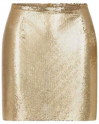 Rabanne - Jupe Mini Mesh Printed Recto Verso - Lyst