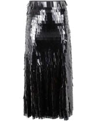 Self-Portrait - Sequin Midi Skirt - Lyst