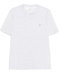 Brunello Cucinelli - Crew-Neck T-Shirt With Logo - Lyst