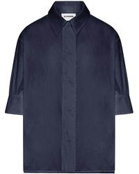 Jil Sander - Semi-Transparent Cotton Shirt - Lyst