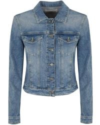 Dondup - Slim Stretch Denim Jacket - Lyst