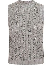Peserico - Cotton Ribbon Tricot Top - Lyst