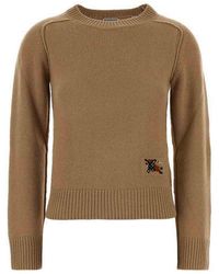 Burberry - Logo-Patch Round-Neck Sweater - Lyst