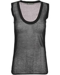 DURAZZI MILANO - Semi-Sheer Tank Top - Lyst