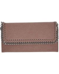 Stella McCartney - Flap Wallet In Pink With Chain - Lyst