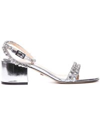 Mach & Mach - Audrey Crystal Pump Sandals - Lyst