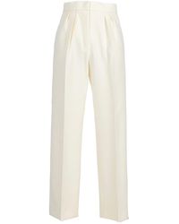 Max Mara - Verbano Slim-Fit Stretch-Wool Trousers - Lyst