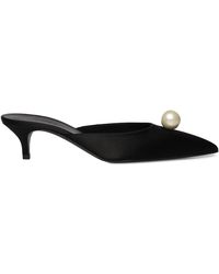 Magda Butrym - Satin Mules With Pearls - Lyst
