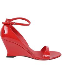 Ferragamo - Patent Leather Open-toe Sandals - Lyst