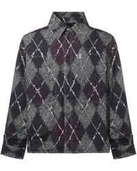 Bonsai - Diamond-Pattern Flannel Shirt - Lyst