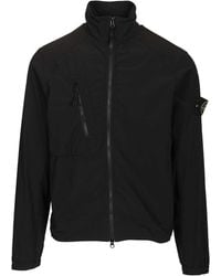 Stone Island - Stretch Nylon Tech Fleece Overshirt - Lyst