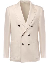 Eleventy - Double-Breasted Wool Jacket - Lyst