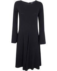 Emporio Armani - Long Sleeve Stretch Dress - Lyst
