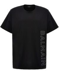 Balmain - Logo-embossed T-shirt - Lyst
