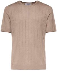 Giuliano Galiano - Silk T-Shirt - Lyst