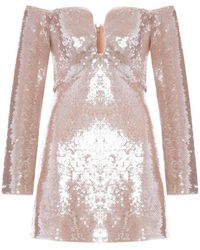 Self-Portrait - Off-Shoulder Sequin Mini Dress - Lyst