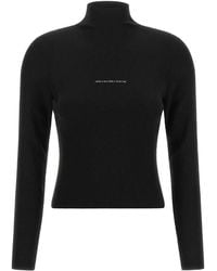 Alexander Wang - Ribbed Sweater With Logo - Lyst